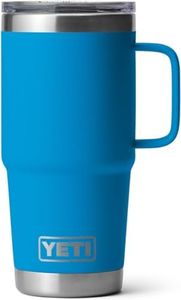 YETI Rambler 30 oz Travel Mug, Stainless Steel, Vacuum Insulated with Stronghold Lid, Big Wave Blue