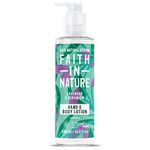 Faith In Nature Natural Lavender and Geranium Hand and Body Lotion, Relaxing, Vegan and Cruelty Free, No SLS or Parabens, 400 ml