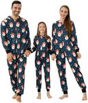 Adisputent Christmas Pajamas for Family Matching Cute Long Sleeve Couples Soft Holiday Sleepwear Funny Christmas Pjs sets One Piece Blue Santa K 3 Years