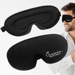 Crowea Sleep Mask for Men & Women | 100% Light Blocking, Breathable Eye Mask for Sleep-3D Contoured Cup No Eye Pressure with Adjustable Strap, Soft Blindfold Eye Mask for Office, Traveling, Meditation