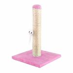 Nobleza Cat Scratching Post Small Cat Activity Center Kitty Climbing Tree with sisal Kitten Play Tower with Hanging Toys, Fushcia, 25x25x35cm