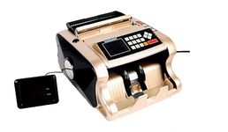 Kavinstar Fully Automatic Mix Note Value Counting Machine (BR-560) and Fake Note Detector with Colour Sensor Detections + 3D Detections - Gold