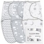 GLLQUEN BABY Swaddle Wrap,Adjustable Baby Swaddles 0-3 Months,Swaddle Blanket for Newborn Boys or Girls,Moon,Clouds,Ripples Pattern Swaddles,Swaddle Sack 3 Pack Wrap Set