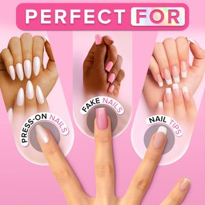 NYK1 NailBond Extra Strong Nail Glue 8ml – Brush-On for Press On, Tips & Acrylics