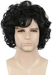 Yuehong Short Curly Black Men Wig C