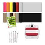 Cricut Raspberry EasyPress 2 Bundle: 9x9 Machine, Everyday Iron-On, and Essential Weeding Kit…