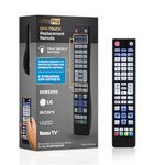 UltraPro Backlit One Touch Replacement Remote for Samsung, Sony, LG, Vizio, Roku TVs Instant Pairing, Pre-Programmed, Effortless Streaming Easiest Setup Ever U.S. Based Support 80830