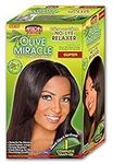 African Pride Olive Miracle Deep Conditioning No-lye Relaxer Kit, Super