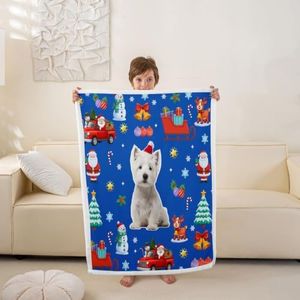 Erosebridal Cute Christmas Pet Sherpa Blanket