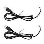 DGZZI 2pcs 24AWG USB Pigtail 2 Wire