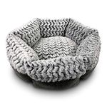 Pet Craft Supply Soho Round Cat Bed for Indoor Cats, Ultra Soft Plush, Memory Foam, Machine Washable, Calming Cat Bed