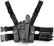 GexguneTactical Leg Holster Right Hand Paddle Thigh Belt Level 3 Lock Duty Pistol Gun Holster w/Magazine Torch Pouch for Sig 220/226/227/228/229 with or w/o Rails