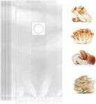 ZYLLZY 20Pcs Transparent Mushroom Grow Bags,Large Size Breathable Mushroom Substrate Bag,Autoclavable Spawn Grow Bags Media for Garden Plant Mushroom Growing