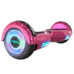 MEGA MOTION Hoverboard, Hoverboards for kids, 6.5 Inch Two-Wheel Self Balancing Electric Scooter with Bluetooth Speaker, Quality hoverboards with LED Lights, Gift for Children and Teenager (Rose)