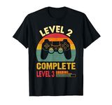 Funny Celebrate 2nd Wedding Vintage Retro Level 2 Complete T-Shirt