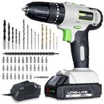 PHALANX 20V Cordless Drill Set - Multifunctional 3-in-1 Power Drill Set with Battery and Fast Charger, 20+3 Torque Impact Drill, 3/8" Chuck Electric Screwdriver Hammer Drill, 48 Driver Drill Bits…