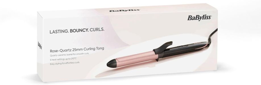 BaByliss 25mm Curling Tong – Rose Quartz Barrel