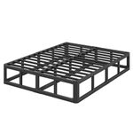 LAKKURI 9 Inch High Full Size Bed Frame Low Profile, No Box Spring Needed Platform Bed Frame Full Size, Steel Slat Support, Heavy Duty, Easy Assembly, Black