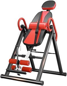 YOLEO Adjustable/Foldable Inversion Table with Triple Safety Lock, Gravity Fitness Body Inverted Equipment with Safety Belt for Back/Neck Pain Relief Therapy (Red)