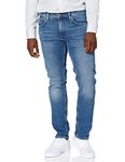 Tommy Hilfiger - Denton Straight Jeans - Men's Jeans - Straight Leg Jeans for Men - Recycled Cotton Trousers - Boston Indigo - Size 34W / 30L