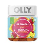 OLLY Prenatal Gummy Supplement with no artificial flavours and colours Sweet Citrus multivitamin to help support mommy and baby 30 day supply 60 gummies