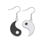 Yin and Yang Earrings Yin Yang Symbol Charm Earrings Yin and Yang Black and White Dangle earrings (Yin and Yang -Earrings CA)