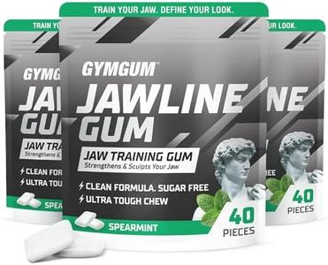 GYMGUM Jawline Gum Ultra Hard Chewing Gum | No Calories, No Sugar, No Artificial Sweeteners | Keto Friendly Mewing Gum for Jawline Training & Exerciser