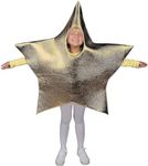 Fun Express Gold Start Shaped Costume, One Size Fits Most Children, Great for Pageants, Christmas Plays and Parades