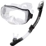 TUSA Sport Adult Imprex 3D Dry Mask and Snorkel Combo, Smoke