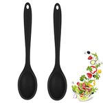 2 Pcs Silicone Spoon, Silicone Serving Spoon Nonstick Kitchen Spoon Heat-Resistant Cooking Spoons for Stirring, Scooping and Mixing(27.5*5.5CM)