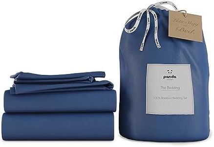 Panda Bettwäsche-Set aus 100% Bambus, Bambus, Deep Sea Navy, King Size