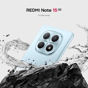 XIAOMI Redmi Note 15 5G Smartphone, 8+256GB, 108MP Camera, 6.77" FHD+ Display, Glacier Blue, IP65