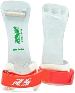 Reisport Men's Protec Elite Hook & Loop High Bar Grips, X-Small, Small, Medium, Large, Men and Boys Gymnastics Training, Triple Strength Leather with Kevlar, Gymnastic Grips, Less Stretch, Safe Grip