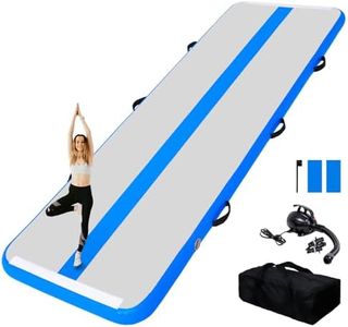 Tuxedo Sailor Inflatable Gymnastics Tumbling Mat Air Tumble Track 10/13ft 4/6in Thickness Air Floor Mat With Electric Air Pump for Gymnastics/Training/Home/Cheerleading/Water/Gym/Yoga…