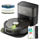 MONSGA Robot Vacuum with Mop Self Emptying, 8000Pa Suction, Lidar Navigation, Dual Anti-Tangle, Protective Charging Base Pad, 90 Days Hands-Free, APP/Remote/Voice Control, for Hard Floors and Carpets