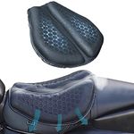 PhyiFlbey Foldable Motorcycle Gel Seat Cushion，Motorcycle Seat Cover Large 3D Honeycomb Structure Shock Absorption Breathable Seat Pad for Long Rides