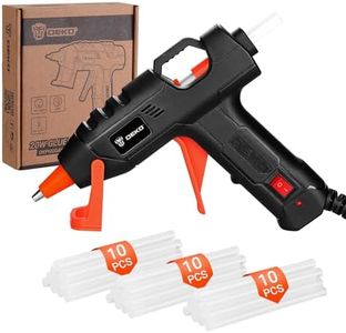 Mini Hot Glue Gun: DEKO 20W Hot Glue Gun with 30 pcs 7 mm x 100 mm Glue Sticks for Kids School Projects, Hobbies, Crafting, DIY, Arts & Home Repairs on Wood, Fabric, Plastic & More Black-Orange