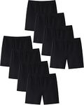 Adorel Girls Shorts Under Dress Short Leggings Pack of 8 Black 11-12 Years (Manufacturer Size: 170)