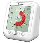 Yunbaoit VT09 Digital Visual Timer with 3.5-Inch Colored Screen, 60-Minute Silent Countdown Timer for Kids or Adults, Visual Time Management Tool for Study, Working, Teaching, or Cooking(White)