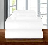 Elegant Comfort Luxury Premium Hotel Quality Microfiber 4-Piece Sheet Set - Wrinkle Resistant, All Around Elastic Fitted Sheet, Deep Pocket up to 16", King, White