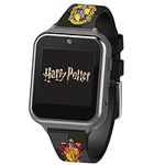 Accutime Harry Potter Educational Learning Touchscreen Kids Smartwatch - Black Strap, Toy - Girls, Boys, Toddlers - Selfie Cam, Games, Alarm, Calculator, Pedometer (Model: HP4107AZ)