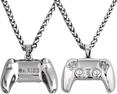 Socokici Iced Out Game Controller Pendant, Cool Style Punk Hip Hop Chain Necklace, Game Console Necklace for Boys, Girls, Men, Women, and Best Friends