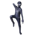 Superhero Halloween Cosplay Costume for Kids,3D Stretchy Bodysuits Skeleton Play Costume for Boys (ZZX-Black, Kids/M)