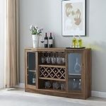 Home Source Wine Bar Cabinet with S