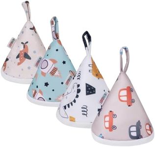 ALVABABY 4 Pcs Baby Boy Pee Covers, 3.5 * 4 In,Strong Water Absorption Pee Shield for Newborn Boy, 4-Layer Reusable Pee Cap, Diaper Changing Accessory for Baby Gift