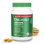Organika Canadian-Made Curcumin 500 mg - Anti-Inflammatory, Antioxidant, Joint Pain Relief and Natural Tonic - 150 vcaps