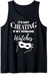 Not Cheating Husband Watches Threesome Swinger Hotwife Tank Top