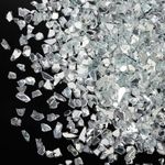 iParn 250 grams Crushed Glass Mirror 3-6mm Crushed Glass Crystals Resin Art Crafts Vase Filler Home Decorations (one sided Mirror)