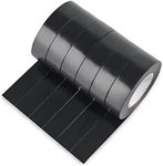 Black Electrical Tape 6 Pcs –20 METER Vinyl PVC Black Insulation Tape Width 19mm, Strong Adhesive, Waterproof Electric Tape for Masking, Insulating and Repair Loose or Broken Wires, DIY Projects