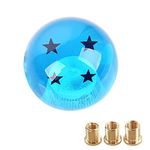 Lotcesfun Shift Knob Round Ball Type for Most Manual Automatic Cars Compatible with Dragon Ball Shift Knob with 3 Adapters (Blue 4 Stars)